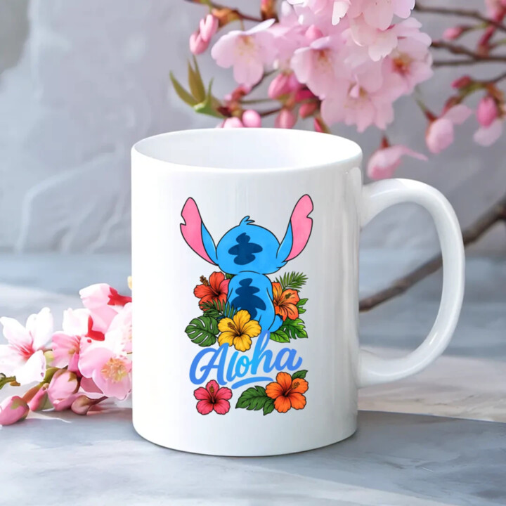 Aloha - keramický hrnček s potlačou pre fanúšikov Lilo i Stitch