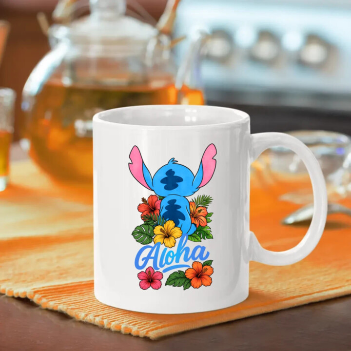 Aloha - keramický hrnček s potlačou pre fanúšikov Lilo i Stitch