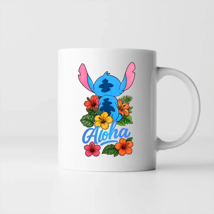 Aloha - keramický hrnček s potlačou pre fanúšikov Lilo i Stitch
