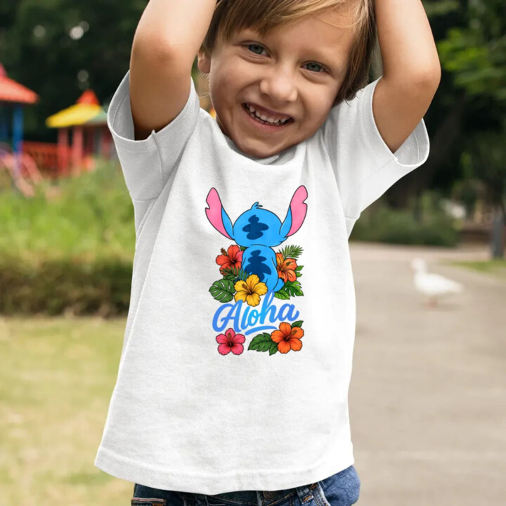 Aloha - detské tričko s potlačou pre fanúšikov Lilo i Stitch