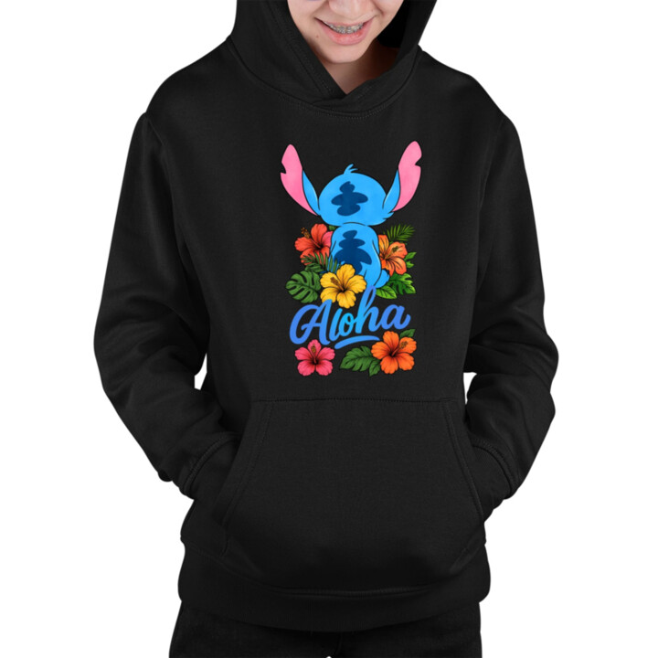 Aloha - detská mikina s kapucňou pre fanúšikov Lilo i Stitch