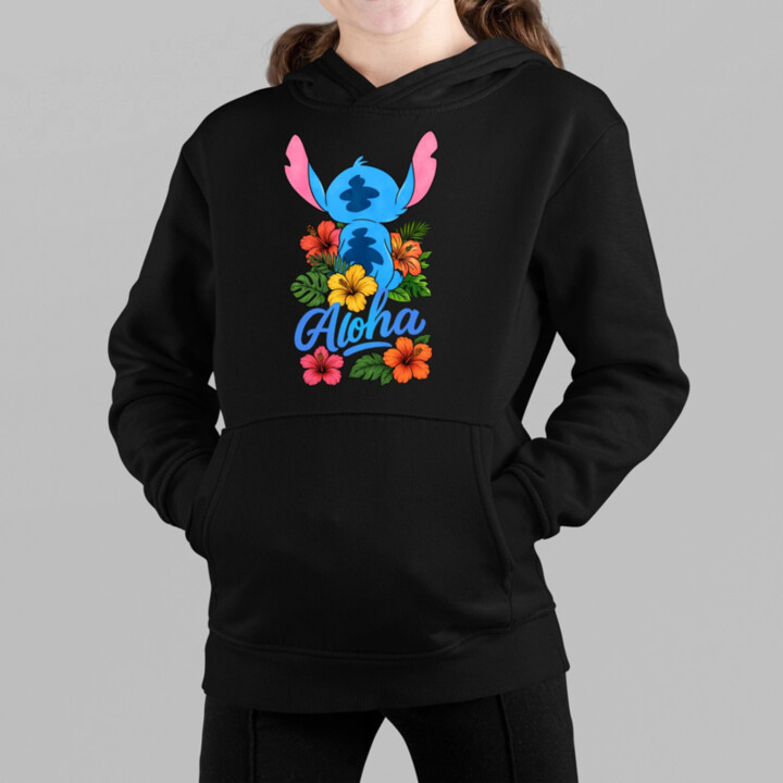 Aloha - detská mikina s kapucňou pre fanúšikov Lilo i Stitch