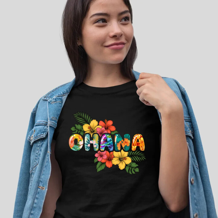 Ohana - dámske tričko s potlačou pre fanúšikov Lilo i Stitch