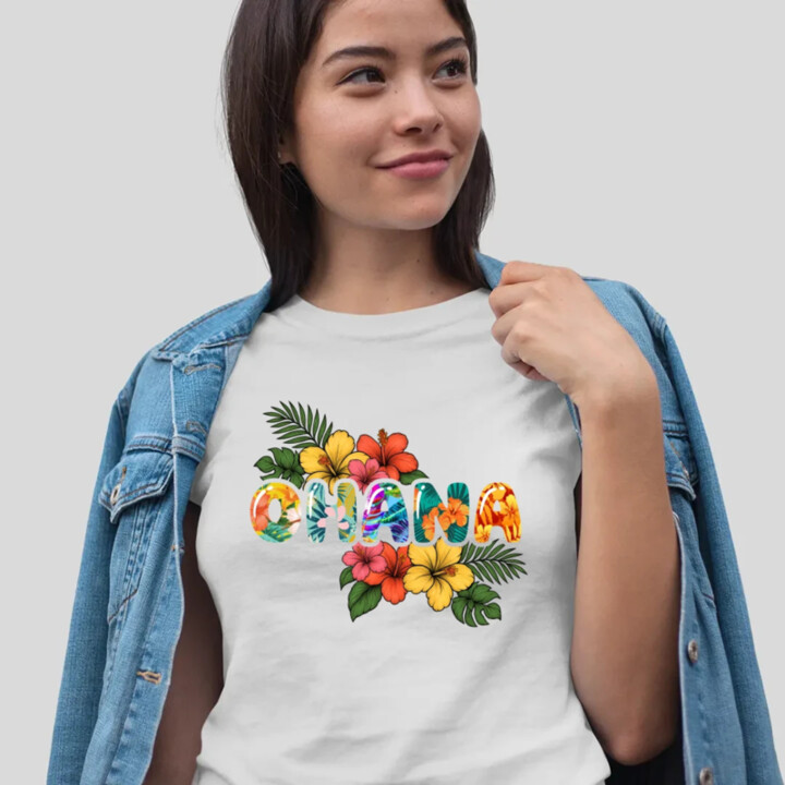 Ohana - dámske tričko s potlačou pre fanúšikov Lilo i Stitch