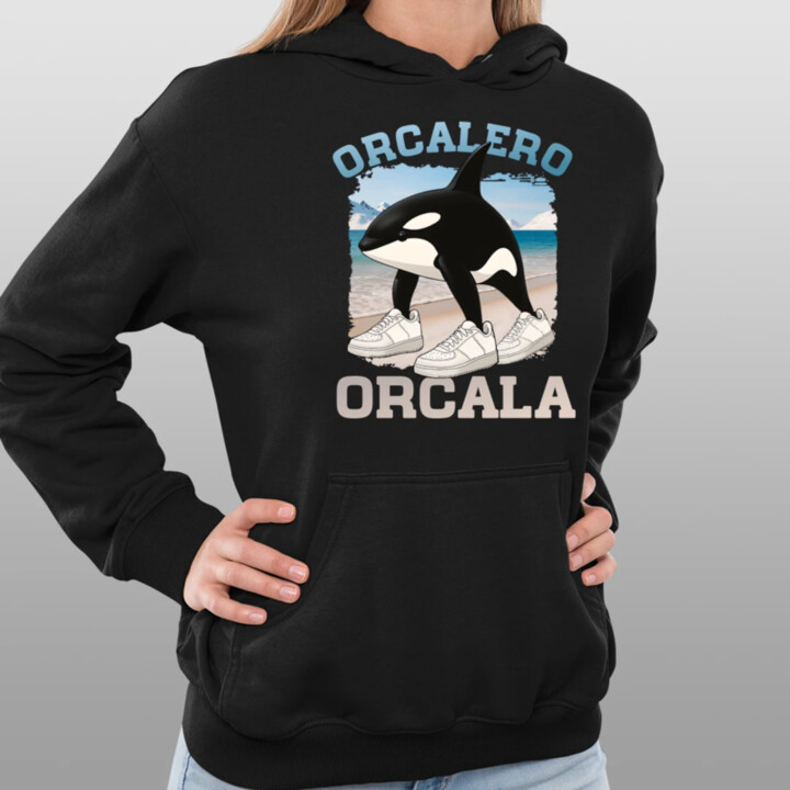Orcalero Orcala - kosatka v topánkach - Italian Brainrot  - dámska mikina s potlačou