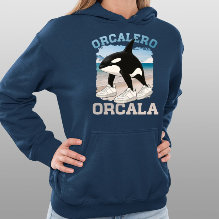 Orcalero Orcala - kosatka v topánkach - Italian Brainrot  - dámska mikina s potlačou