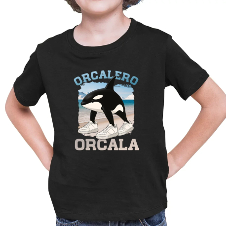 Orcalero Orcala - kosatka v topánkach - Italian Brainrot - detské tričko s potlačou