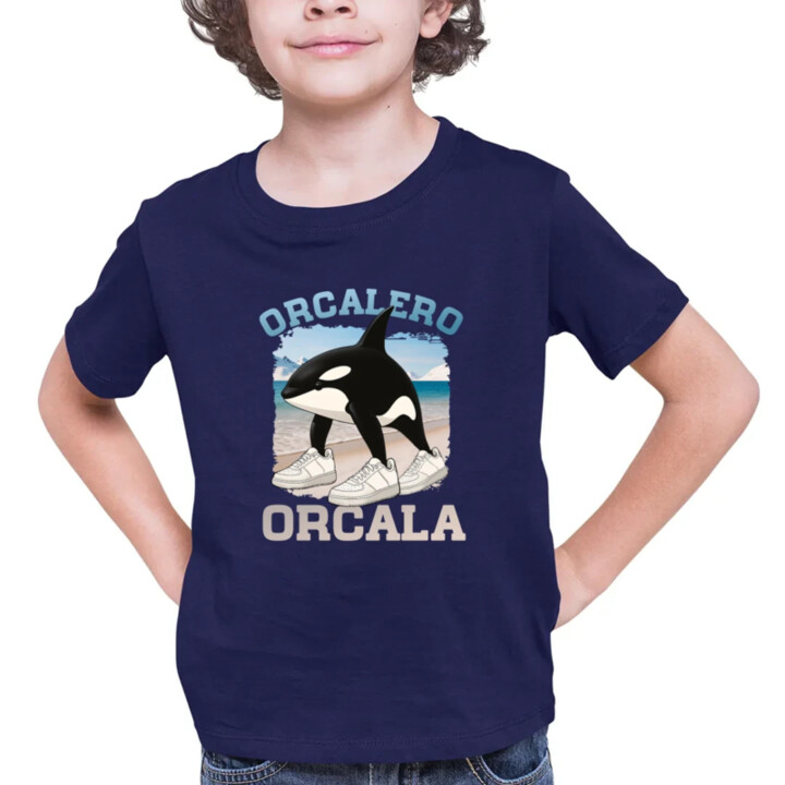 Orcalero Orcala - kosatka v topánkach - Italian Brainrot - detské tričko s potlačou