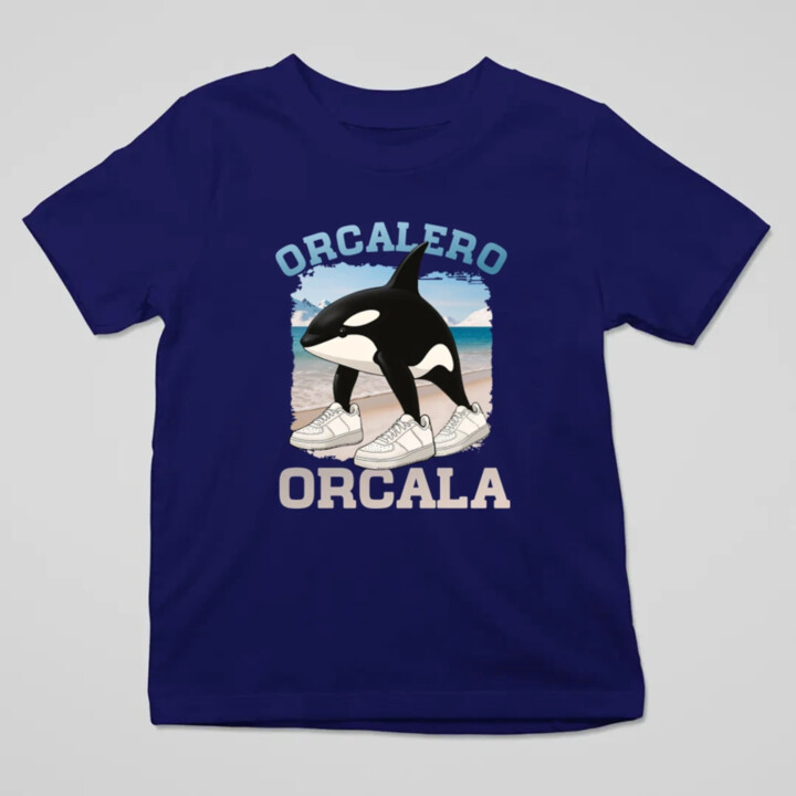 Orcalero Orcala - kosatka v topánkach - Italian Brainrot - detské tričko s potlačou