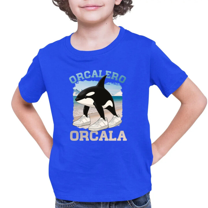 Orcalero Orcala - kosatka v topánkach - Italian Brainrot - detské tričko s potlačou
