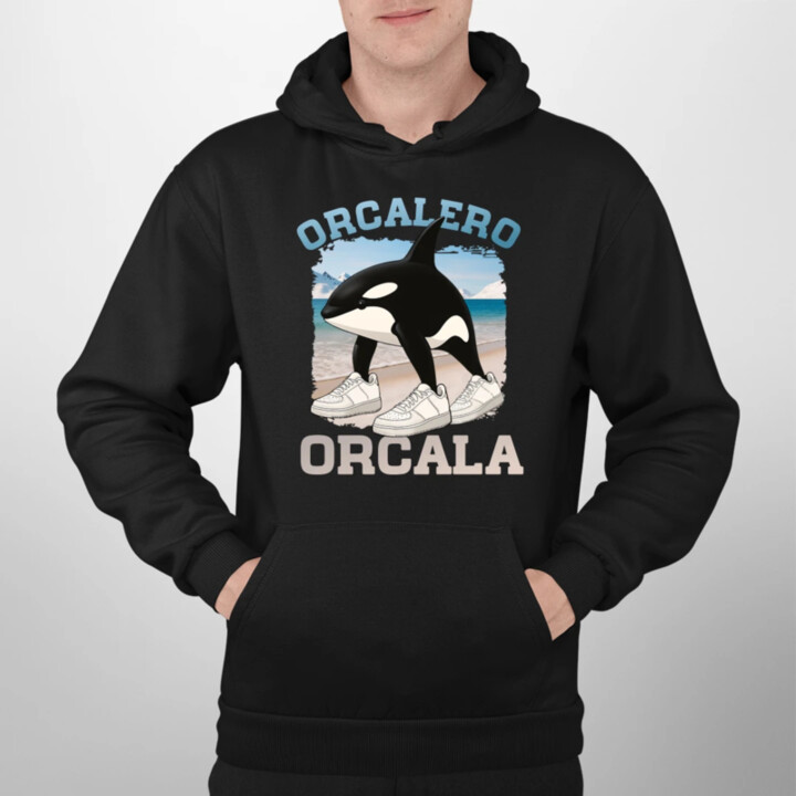 Orcalero Orcala - kosatka v topánkach - Italian Brainrot  - pánska mikina s potlačou