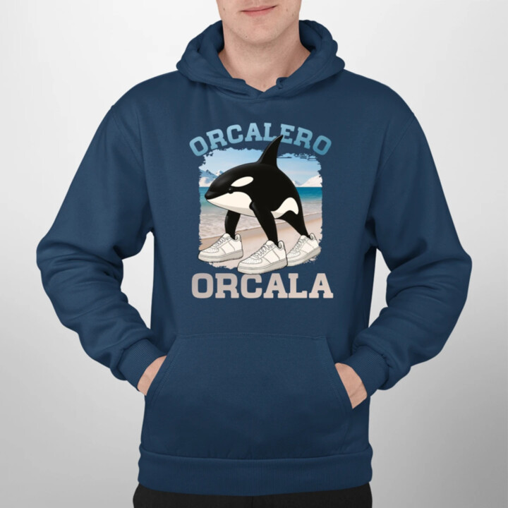 Orcalero Orcala - kosatka v topánkach - Italian Brainrot  - pánska mikina s potlačou