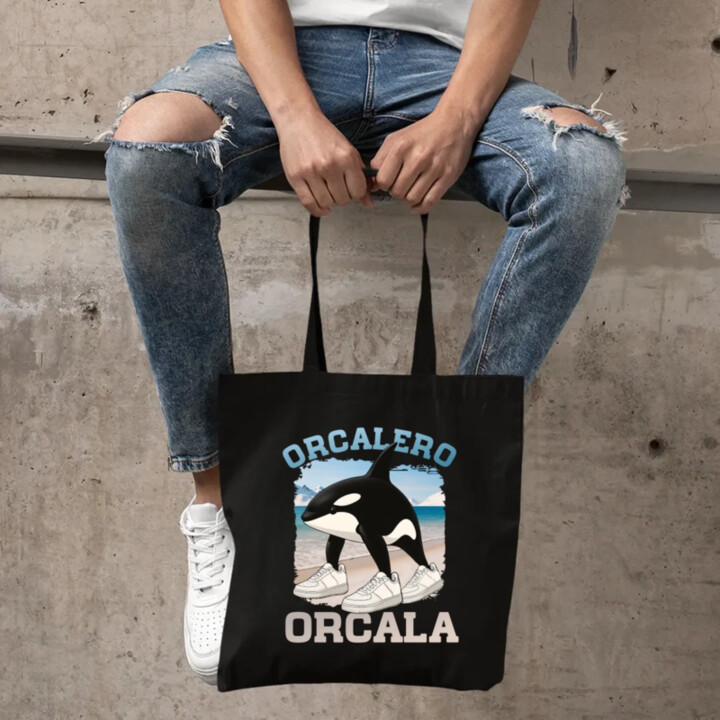 Orcalero Orcala - kosatka v topánkach - Italian Brainrot - taška s potlačou
