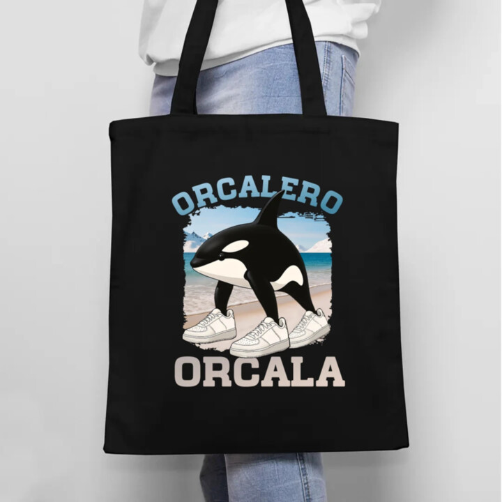 Orcalero Orcala - kosatka v topánkach - Italian Brainrot - taška s potlačou