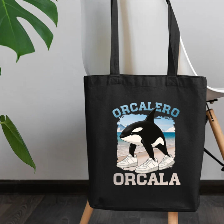 Orcalero Orcala - kosatka v topánkach - Italian Brainrot - taška s potlačou