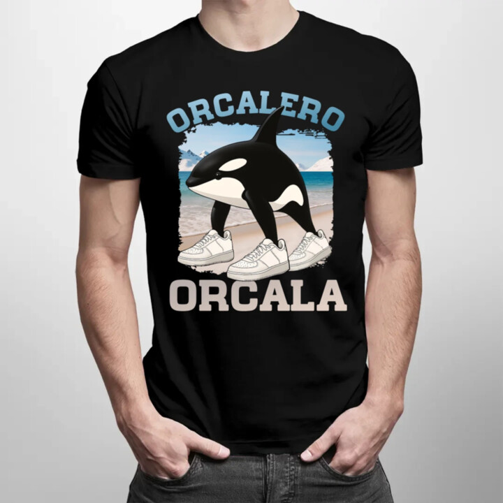 Orcalero Orcala - kosatka v topánkach - Italian Brainrot - pánske tričko s potlačou
