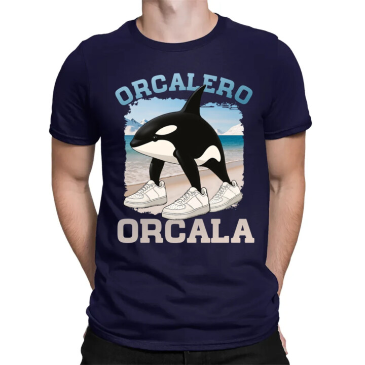 Orcalero Orcala - kosatka v topánkach - Italian Brainrot - pánske tričko s potlačou
