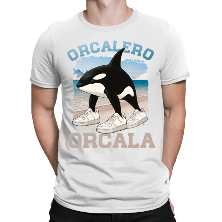 Orcalero Orcala - kosatka v topánkach - Italian Brainrot - pánske tričko s potlačou