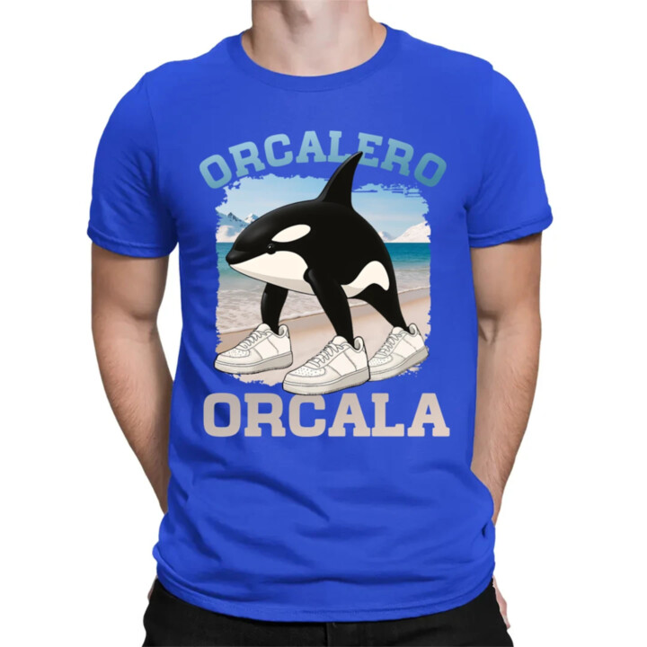 Orcalero Orcala - kosatka v topánkach - Italian Brainrot - pánske tričko s potlačou