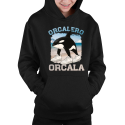 Orcalero Orcala - kosatka v topánkach - Italian Brainrot - detská mikina s kapucňou