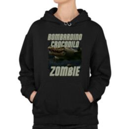 Bombardino Crocodilo zombie - krokodíl bombardér - Italian Brainrot  - dámska mikina s potlačou