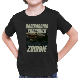 Bombardino Crocodilo zombie - krokodíl bombardér - Italian Brainrot - detské tričko s potlačou