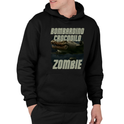 Bombardino Crocodilo zombie - krokodíl bombardér - Italian Brainrot  - pánska mikina s potlačou