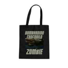 Bombardino Crocodilo zombie - krokodíl bombardér - Italian Brainrot - taška s potlačou