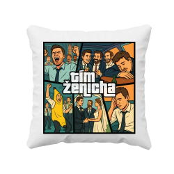 Tím ženícha - vankúš s potlačou