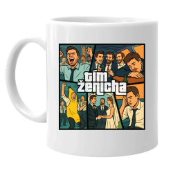 Tím ženícha - keramický hrnček s potlačou