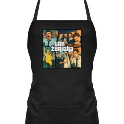 Tím ženícha - zástera s potlačou