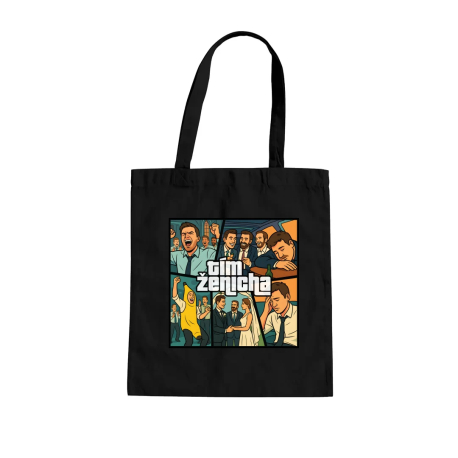 Tím ženícha - taška s potlačou
