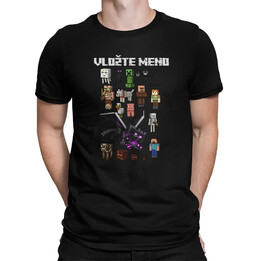 Minecraftový tím - pánske tričko s potlačou pre fanúšikov Minecraftu - personalizovaný produkt