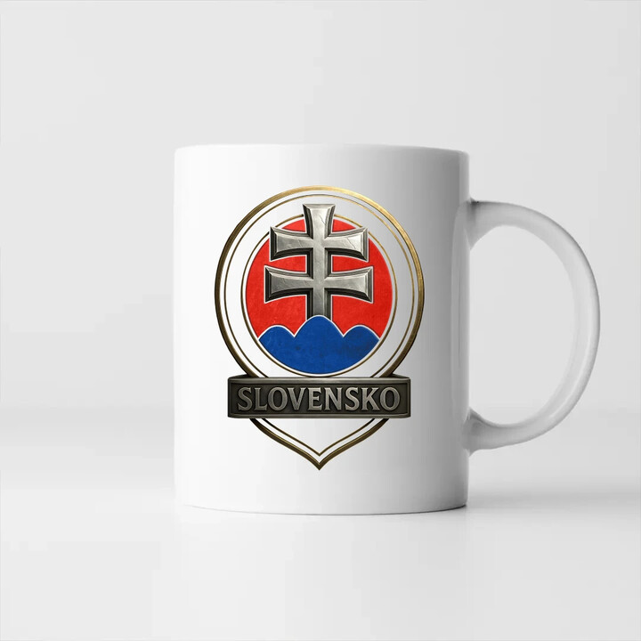 Slovensko - Strieborný Kríž - keramický hrnček s potlačou