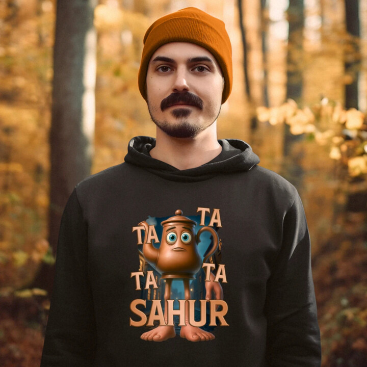 Ta Ta Ta Ta Sahur - Italian Brainrot - chodiaca kanvica  - pánska mikina s potlačou