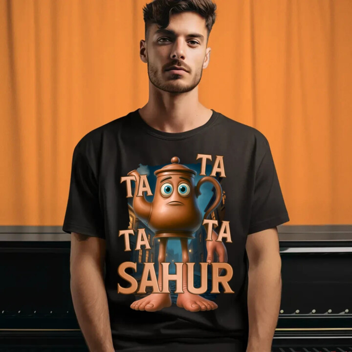 Ta Ta Ta Ta Sahur - Italian Brainrot - chodiaca kanvica - pánske tričko s potlačou