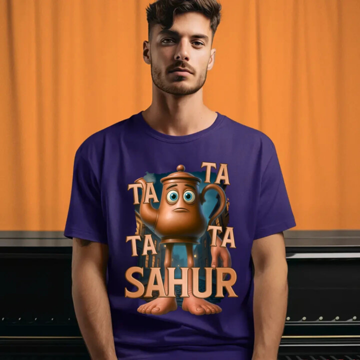 Ta Ta Ta Ta Sahur - Italian Brainrot - chodiaca kanvica - pánske tričko s potlačou