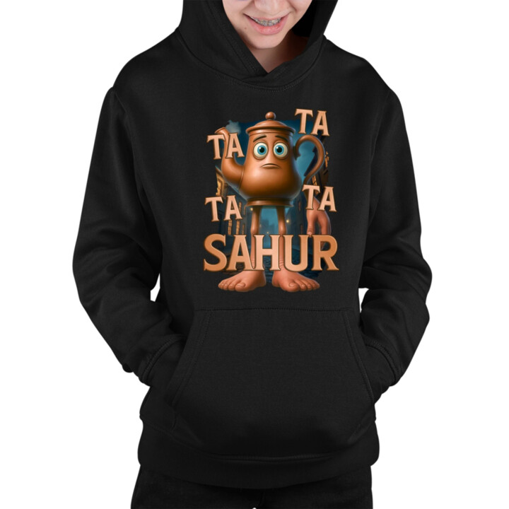 Ta Ta Ta Ta Sahur - Italian Brainrot - chodiaca kanvica - detská mikina s kapucňou