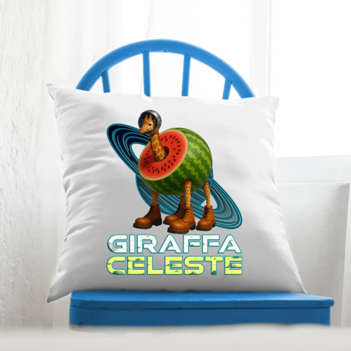 Giraffa celeste - Italian Brainrot - žirafa v melóne - vankúš s potlačou