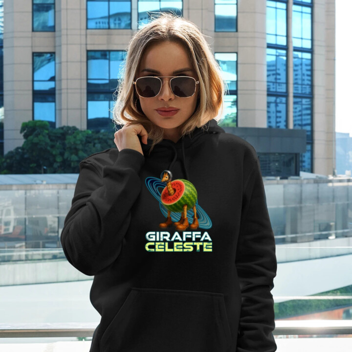 Giraffa celeste - Italian Brainrot - žirafa v melóne  - dámska mikina s potlačou
