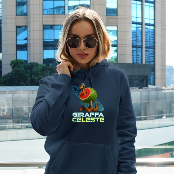 Giraffa celeste - Italian Brainrot - žirafa v melóne  - dámska mikina s potlačou