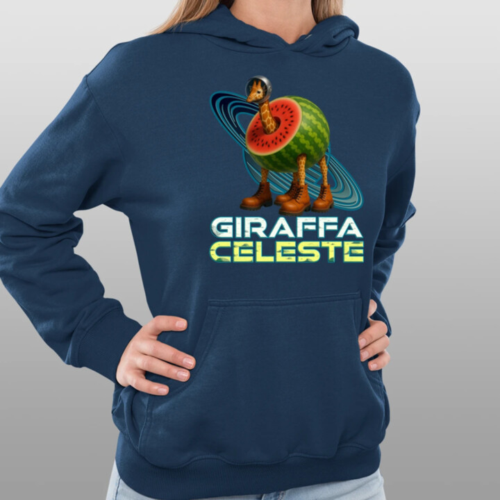 Giraffa celeste - Italian Brainrot - žirafa v melóne  - dámska mikina s potlačou