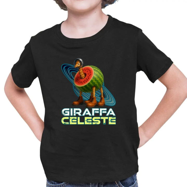 Giraffa celeste - Italian Brainrot - žirafa v melóne - detské tričko s potlačou