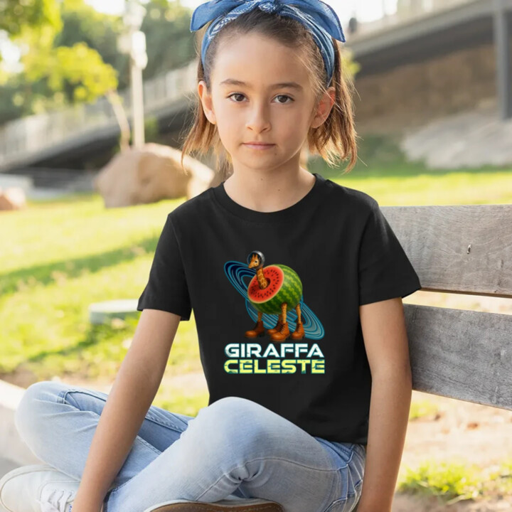 Giraffa celeste - Italian Brainrot - žirafa v melóne - detské tričko s potlačou