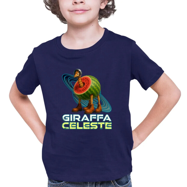 Giraffa celeste - Italian Brainrot - žirafa v melóne - detské tričko s potlačou