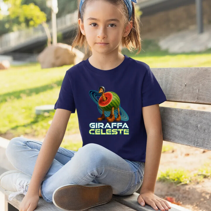 Giraffa celeste - Italian Brainrot - žirafa v melóne - detské tričko s potlačou