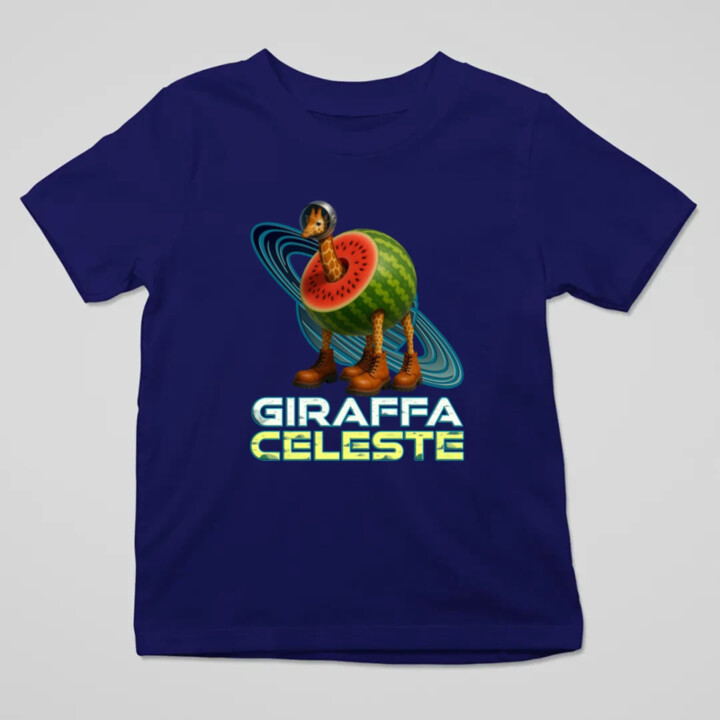 Giraffa celeste - Italian Brainrot - žirafa v melóne - detské tričko s potlačou