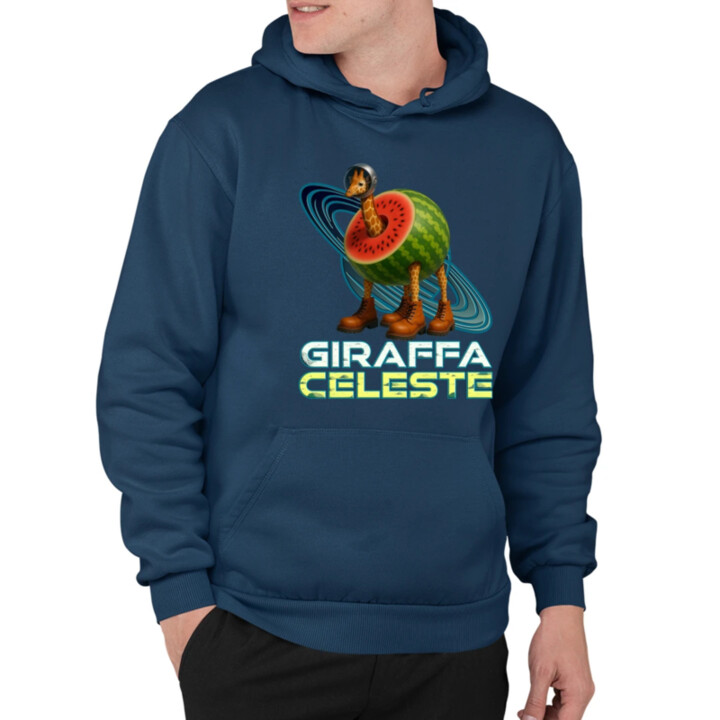 Giraffa celeste - Italian Brainrot - žirafa v melóne  - pánska mikina s potlačou