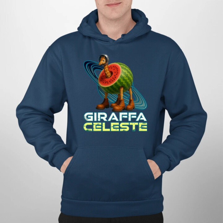 Giraffa celeste - Italian Brainrot - žirafa v melóne  - pánska mikina s potlačou