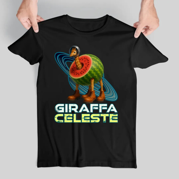 Giraffa celeste - Italian Brainrot - žirafa v melóne - pánske tričko s potlačou